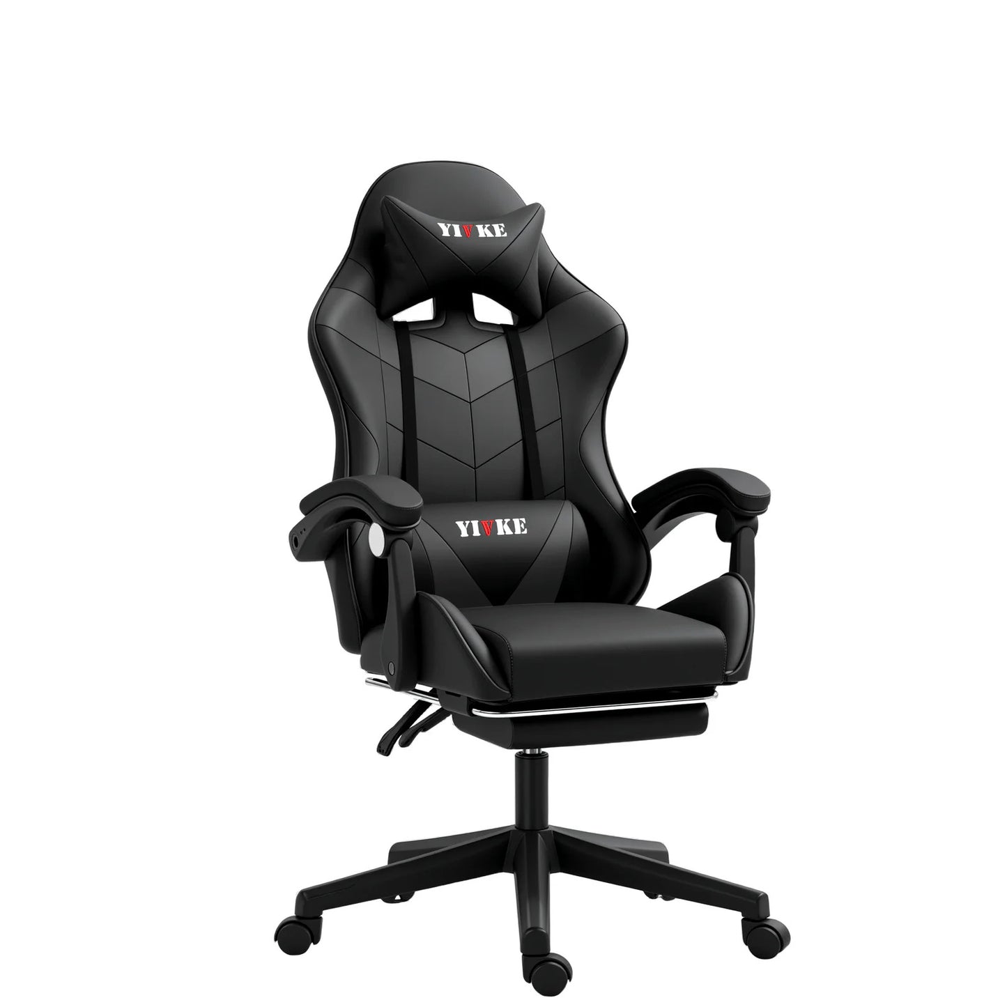 Chaise de jeu ergonomique Yivke, style course, avec repose-pieds – YT208F