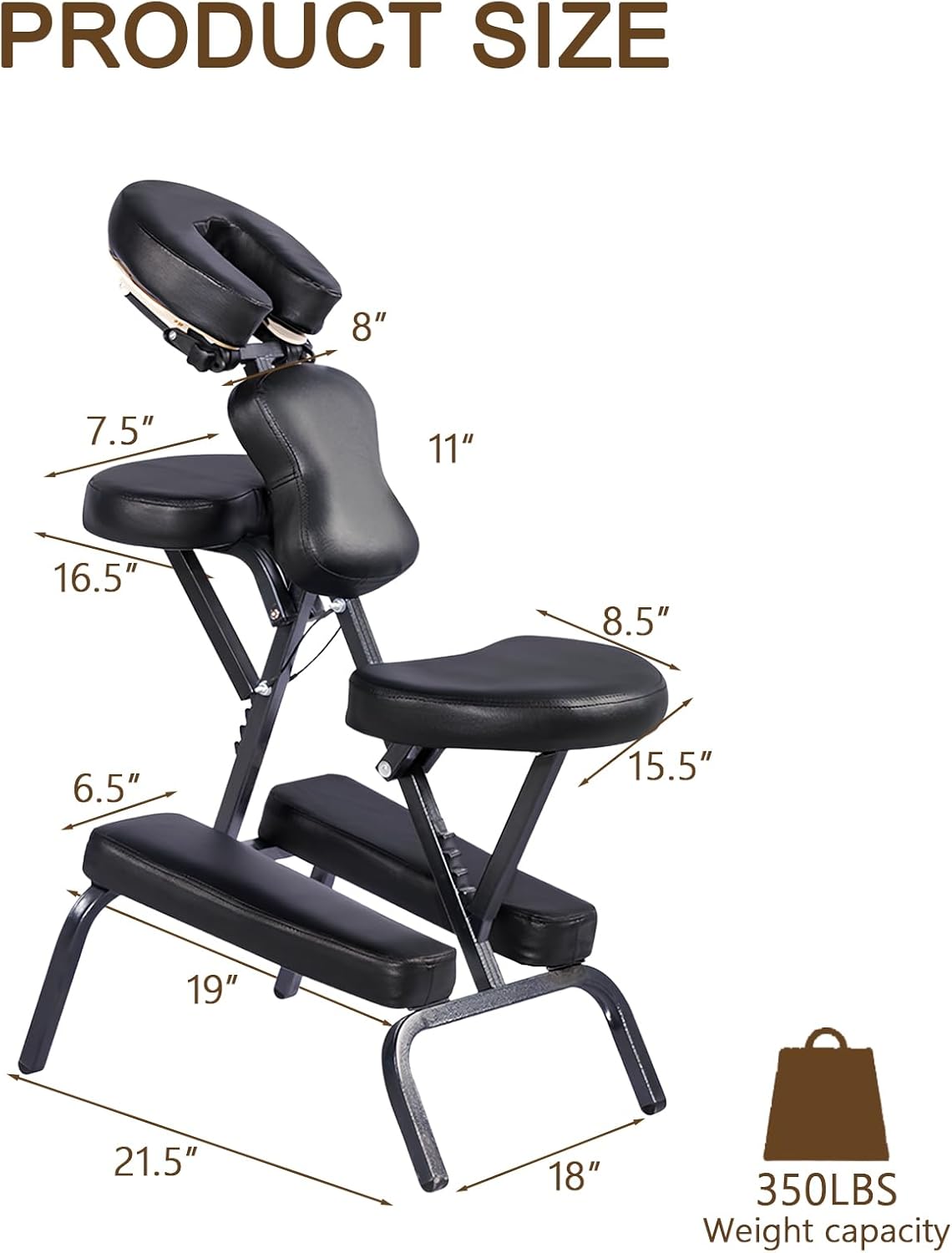 Yivke Portable Massage Chair-Ergonomically, Folding Massage Chair, Supports up to 600lbs-Portable Tattoo Chair