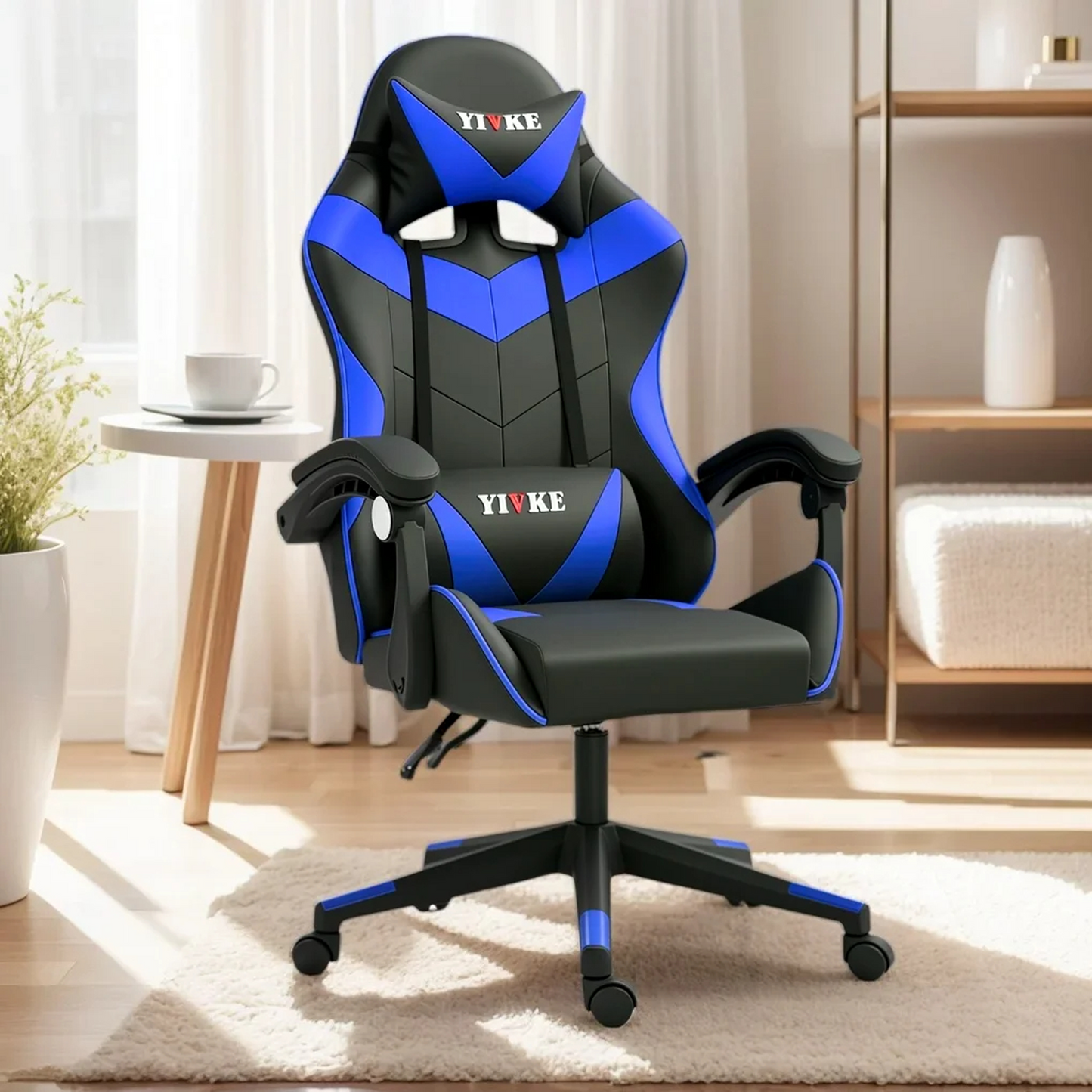 Chaise de jeu ergonomique Yivke YT208, style course