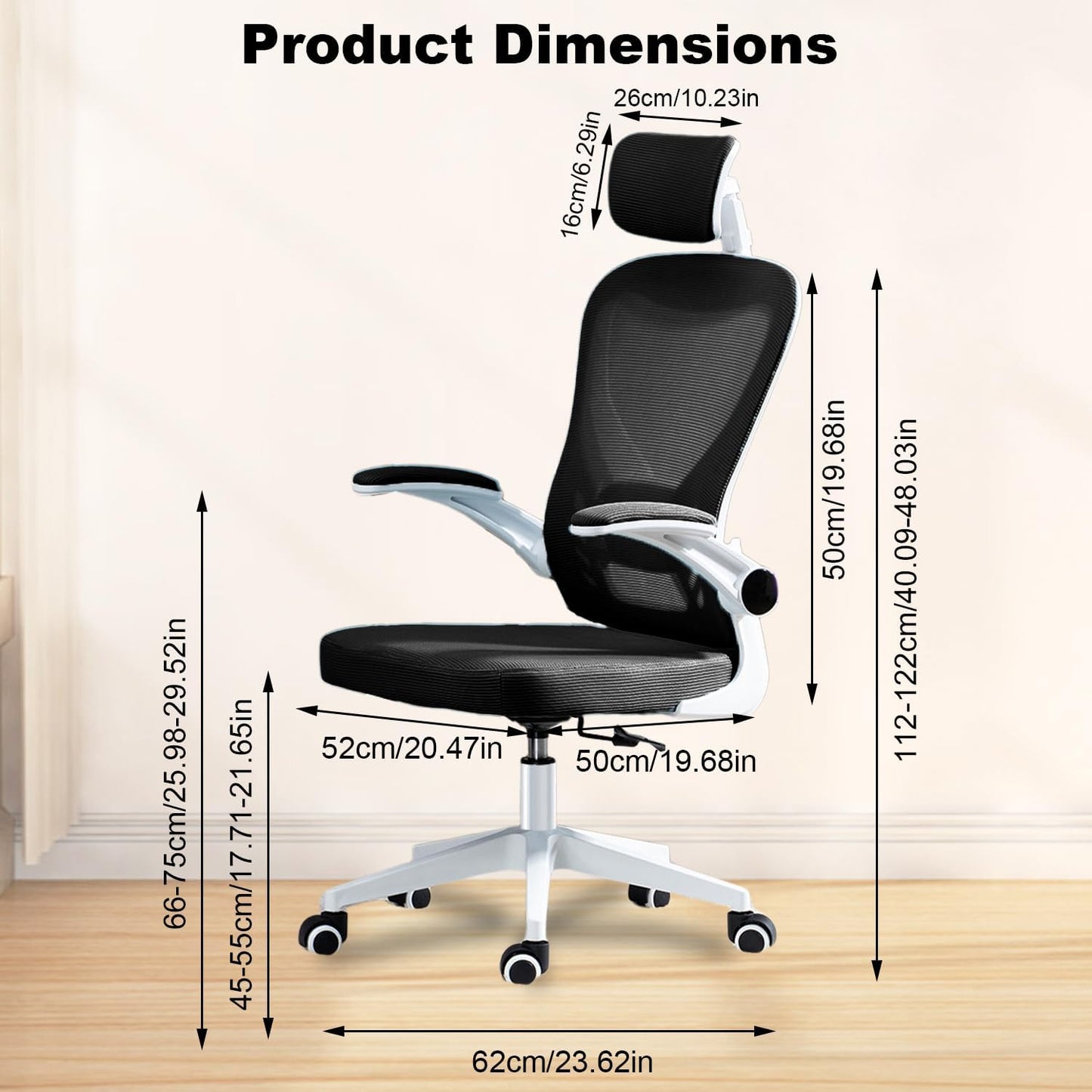 Chaise de bureau Yivke YT-030 avec appui-tête