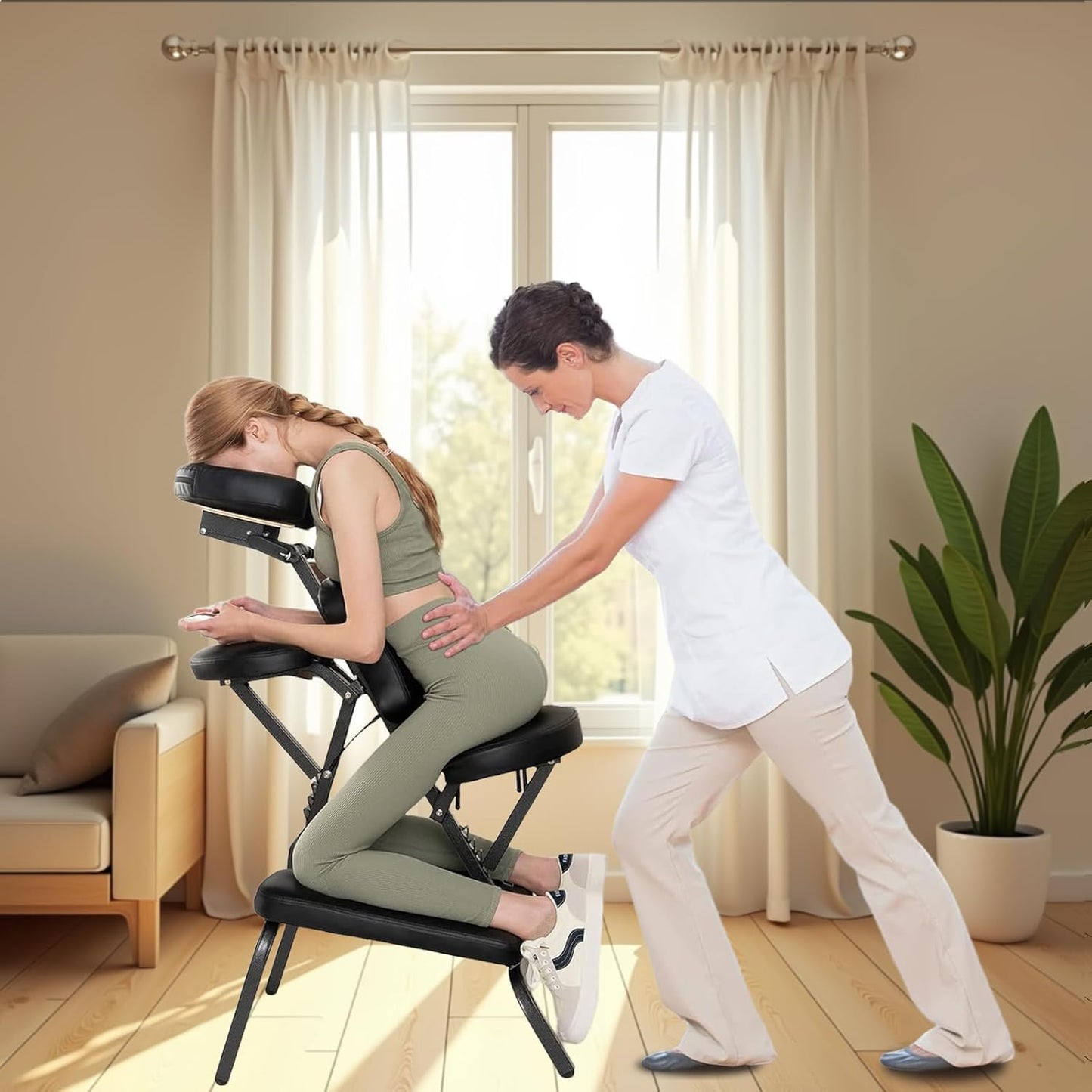 Yivke Portable Massage Chair-Ergonomically, Folding Massage Chair, Supports up to 600lbs-Portable Tattoo Chair