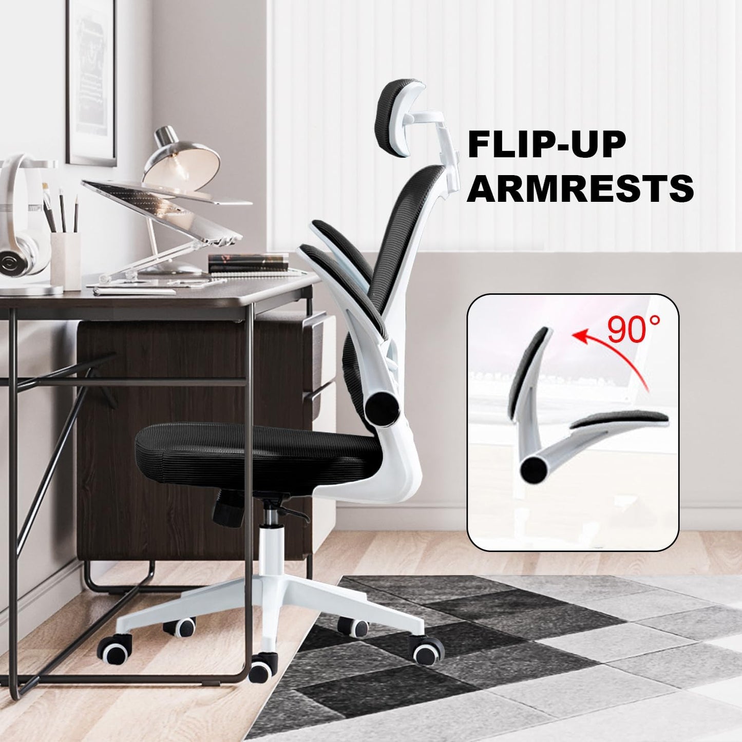 Chaise de bureau Yivke YT-030 avec appui-tête