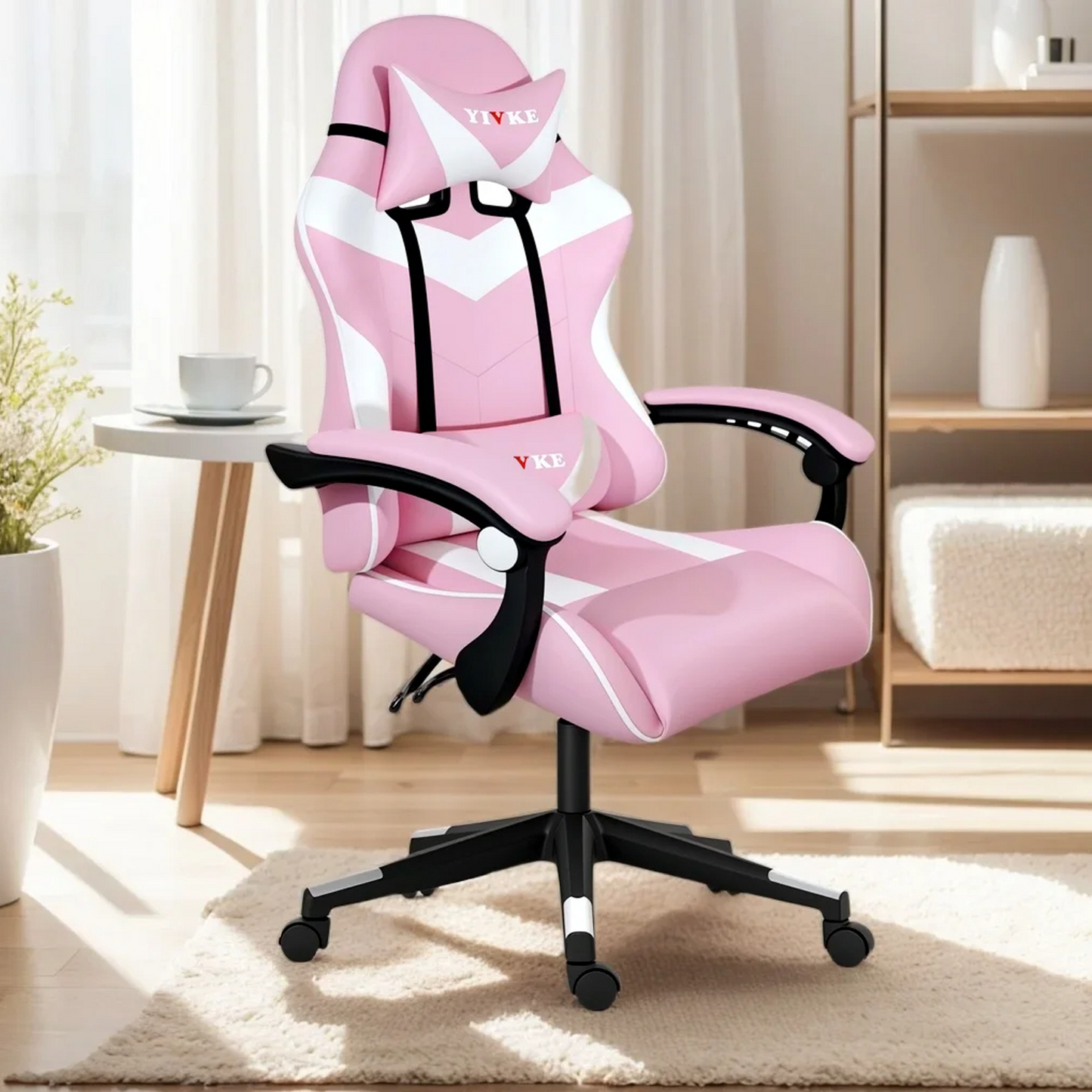 Chaise de jeu ergonomique Yivke YT208, style course