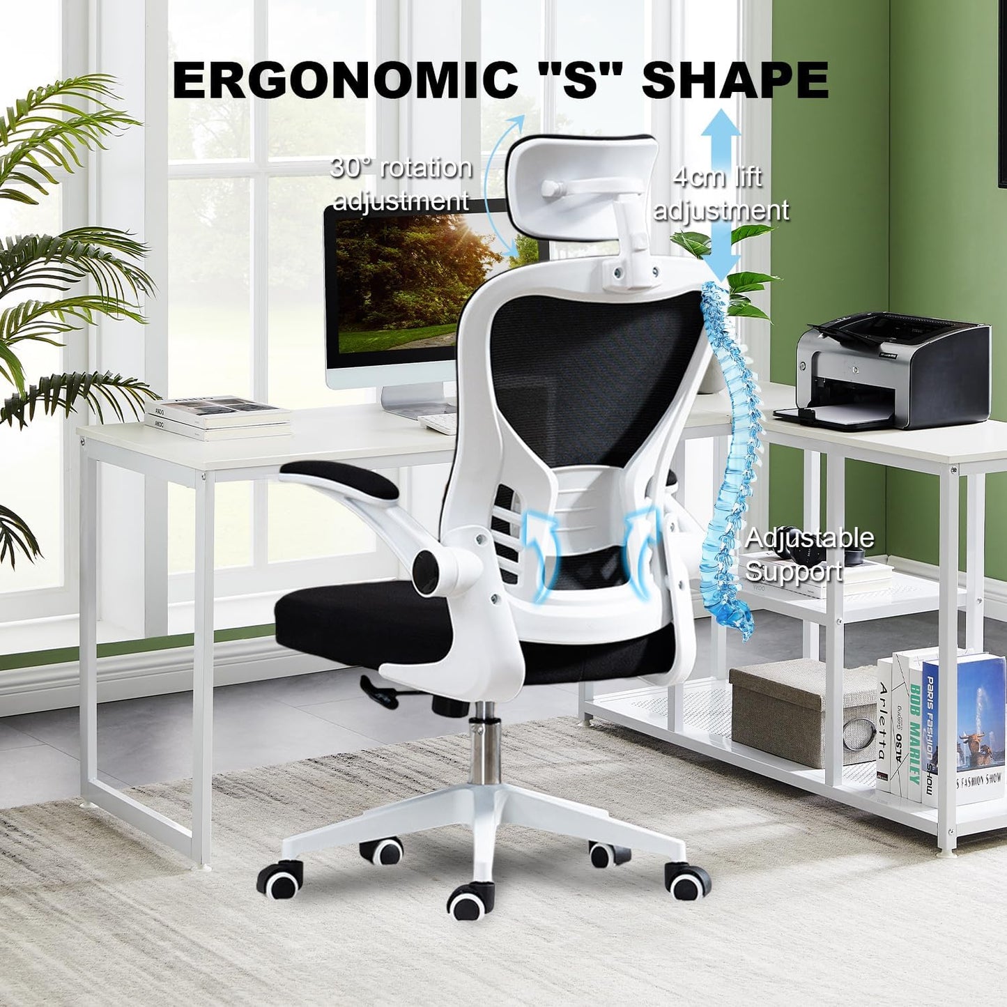 Chaise de bureau Yivke YT-030 avec appui-tête