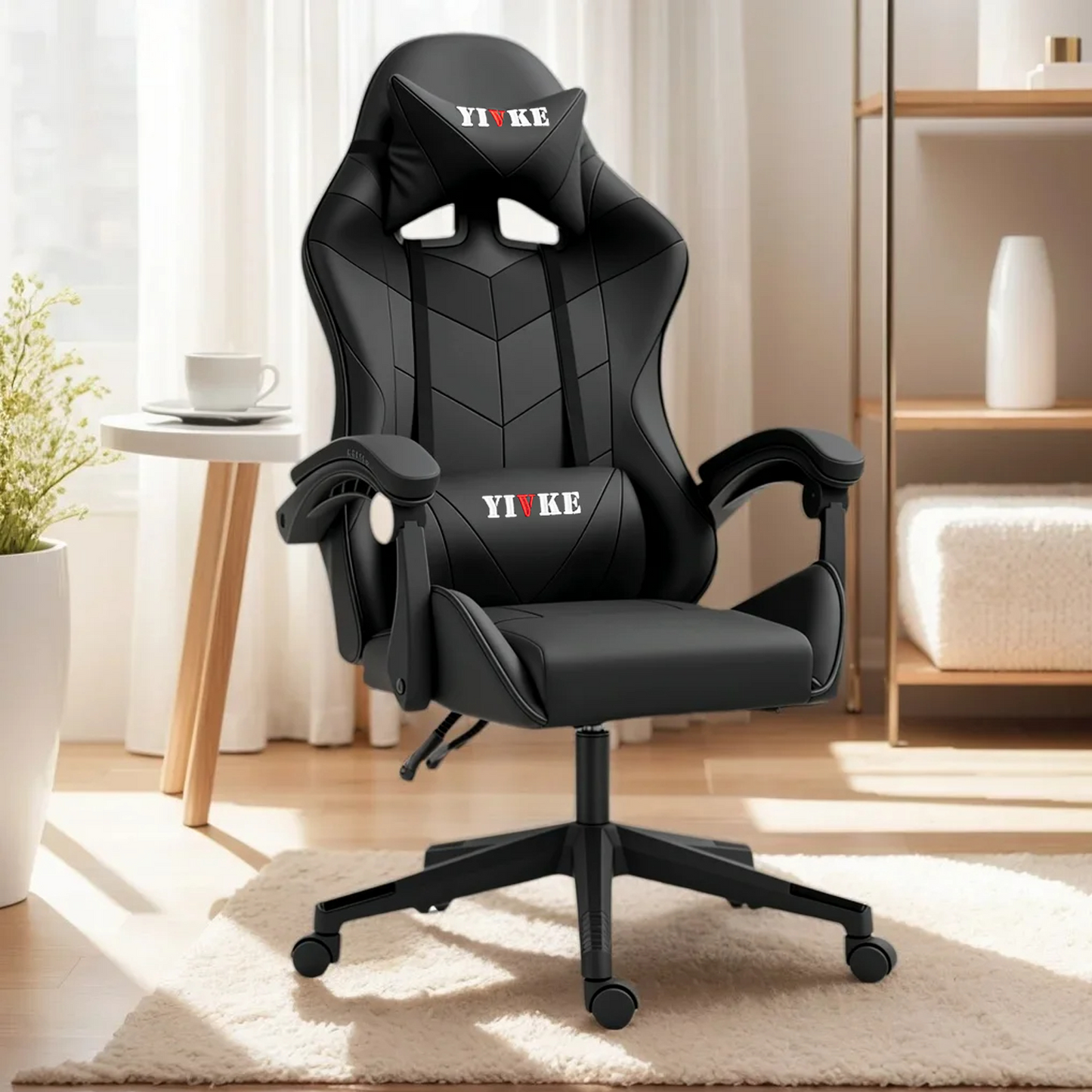 Chaise de jeu ergonomique Yivke YT208, style course 