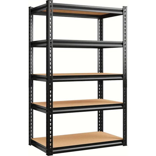 Étagères de rangement à 5 niveaux pour commerce électronique, étagères métalliques réglables, étagères de garage robustes, étagères utilitaires pour entrepôt, garde-manger, placard, 72" H x 35,5" L x 15,8" P 